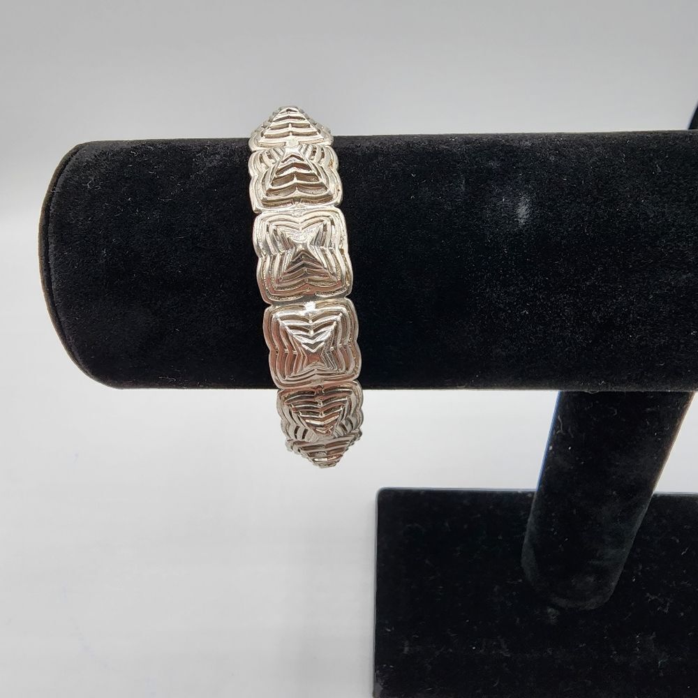 Kendra Scott Silver-Tone Textured Link Bracelet